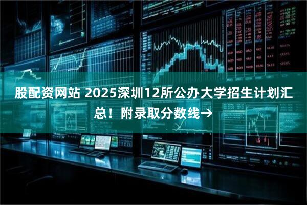 股配资网站 2025深圳12所公办大学招生计划汇总！附录取分数线→